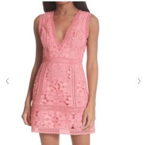 Alice and Olivia Pink Lace Dress